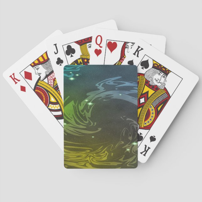 Abstract swirls poker cards (Back)