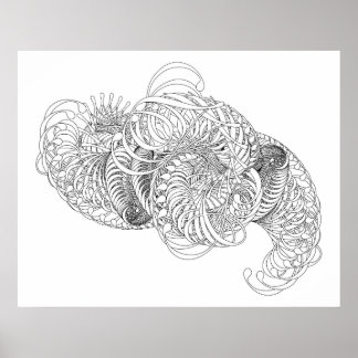 abstract swirls poster