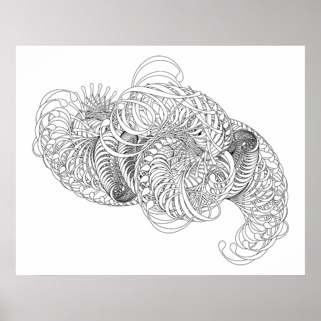 abstract swirls poster (Front)