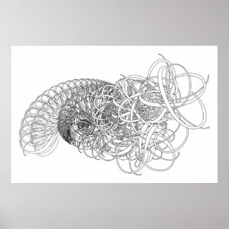 abstract swirls poster