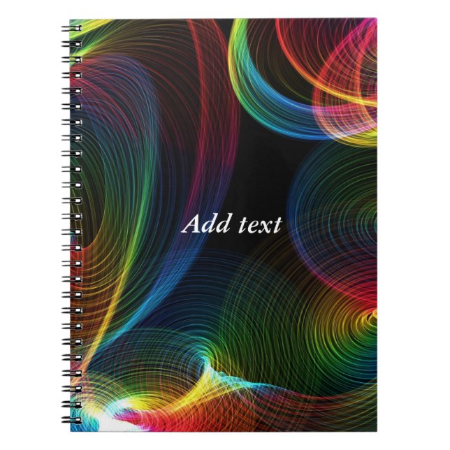 Abstract Swirls Template Notebook (Front)