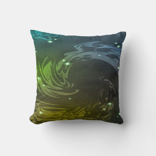 Abstract Swirls Throw Pillow