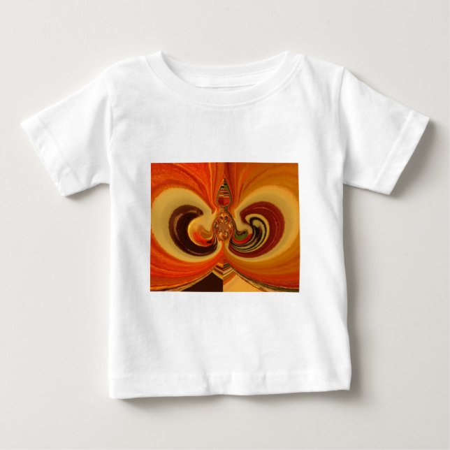 Abstract Swirls with Teardrop Center Art Print Baby T-Shirt (Front)