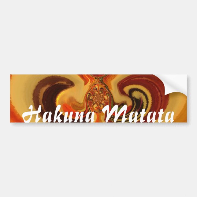 Abstract Swirls with Teardrop Center Art Print Bumper Sticker (Front)