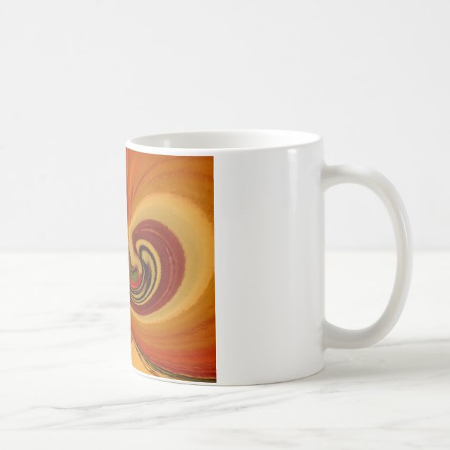Abstract Swirls with Teardrop Center Art Print Coffee Mug (Right)