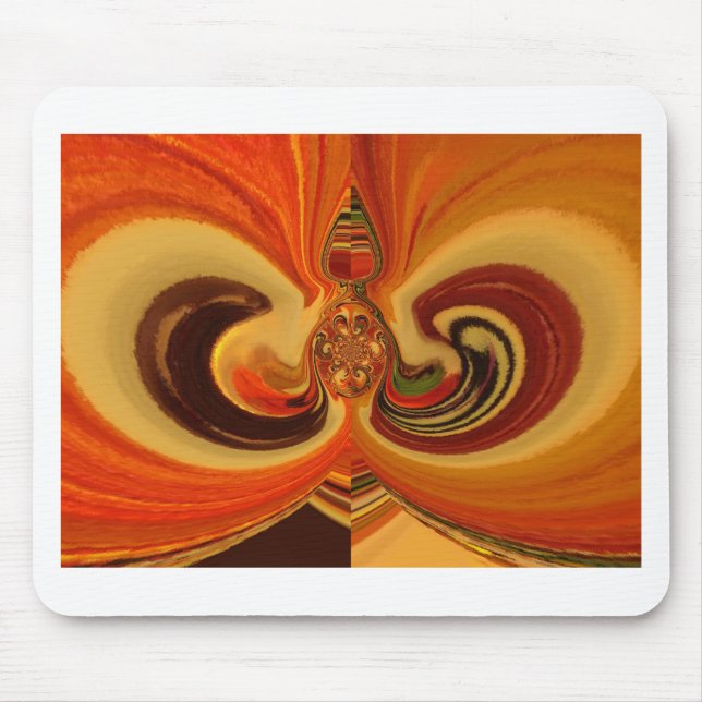 Abstract Swirls with Teardrop Center Art Print Mouse Pad (Front)