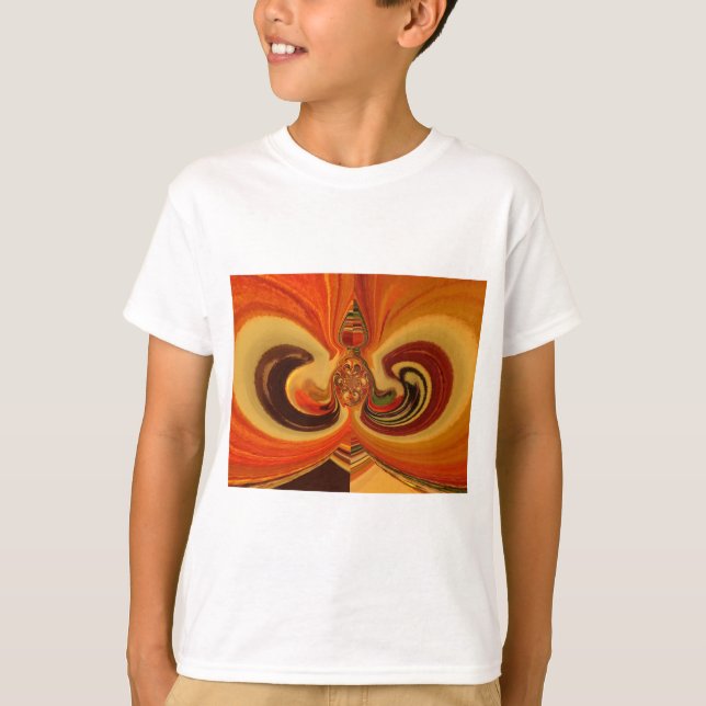 Abstract Swirls with Teardrop Center Art Print T-Shirt (Front)