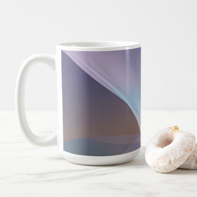 Abstract Swirly Ribbons Coffee Mug (With Donut)