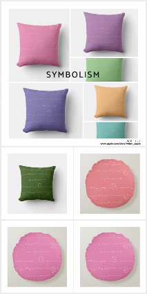 Abstract Symbolism Round & Square Throw Pillows