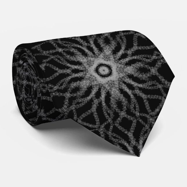 Abstract Symmetrical Cross Hatch Pattern           Neck Tie (Rolled)