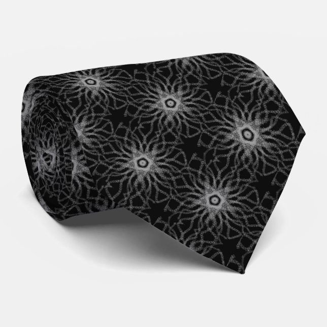 Abstract Symmetrical Cross Hatch Pattern           Neck Tie (Rolled)