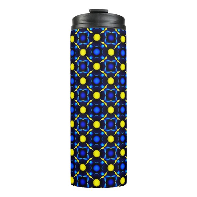 Abstract Symmetrical Geometric Pattern Thermal Tumbler (Front)