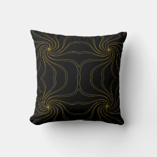 Abstract Symmetrical Swirl Line Seamless Pattern Throw Pillow