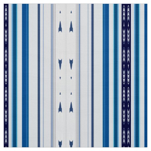Abstract Symphony in Blue 5 (Vertical Lines) Fabric