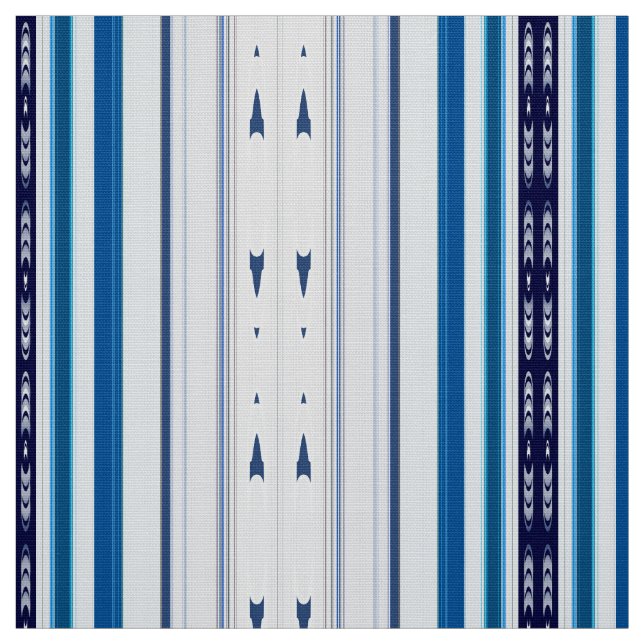 Abstract Symphony in Blue 5 (Vertical Lines) Fabric (Swatch)