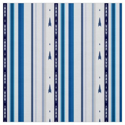 Abstract Symphony in Blue 5 (Vertical Lines) Fabric