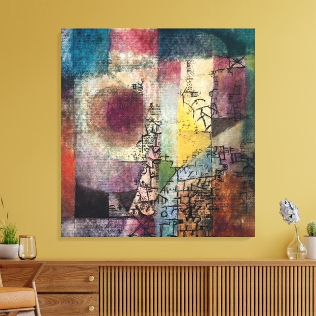 Abstract Symphony: Paul Klee’s Untitled Canvas Print (Insitu(LivingRoom))