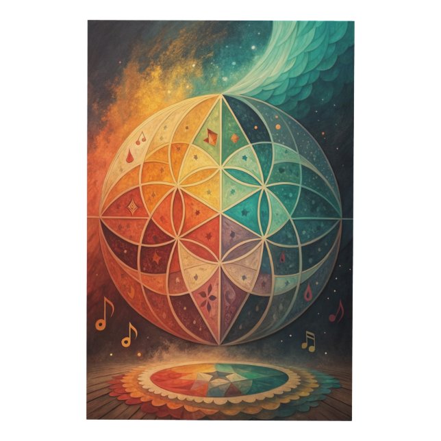 Abstract Symphony Wood Wall Art (Front)