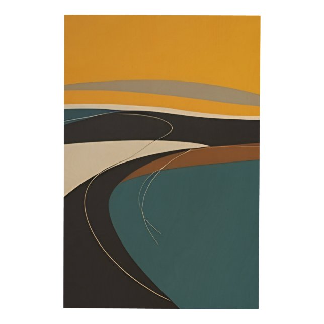 Abstract Symphony Wood Wall Art (Front)