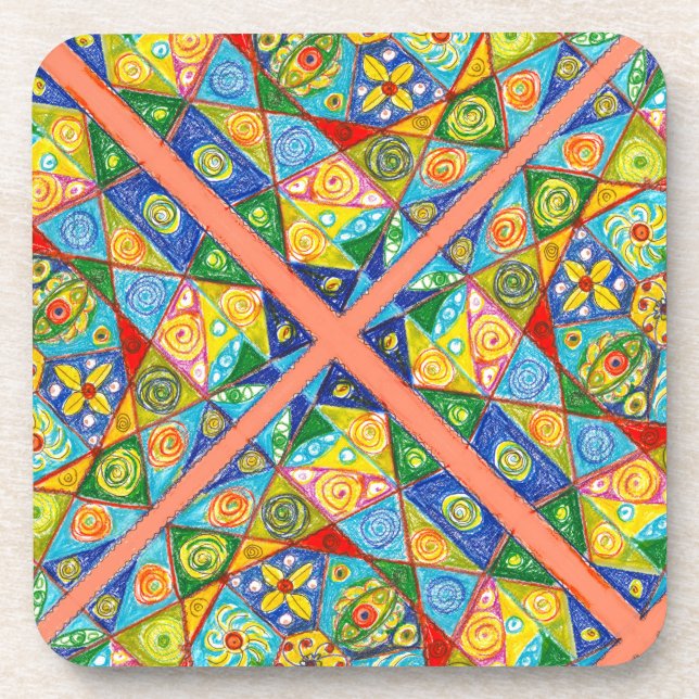 Abstract system beverage coaster (Front)