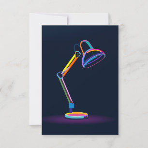Abstract table lamp RSVP card