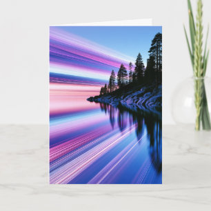Abstract Tahoe Sunset Thinking of You Card
