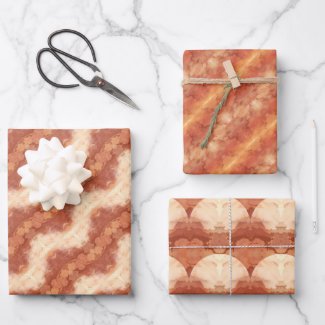 Abstract Tan And Brown Wavy Pattern