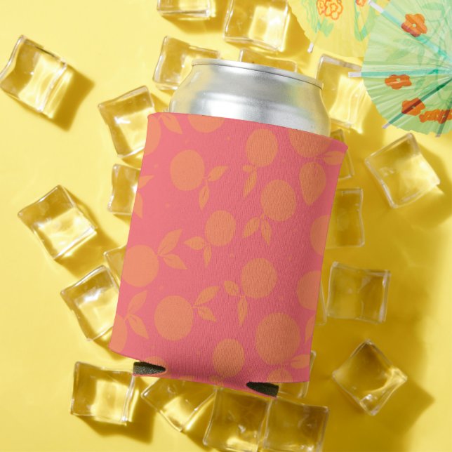 Abstract tangerine pattern can cooler (In Situ Summer)