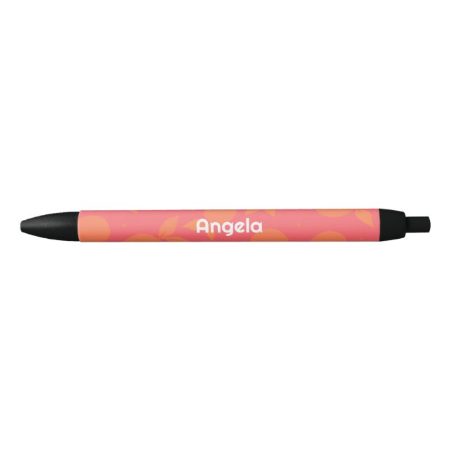 Abstract tangerine pattern pink and orange  pen (Front)