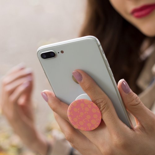 Abstract tangerine pattern PopSocket