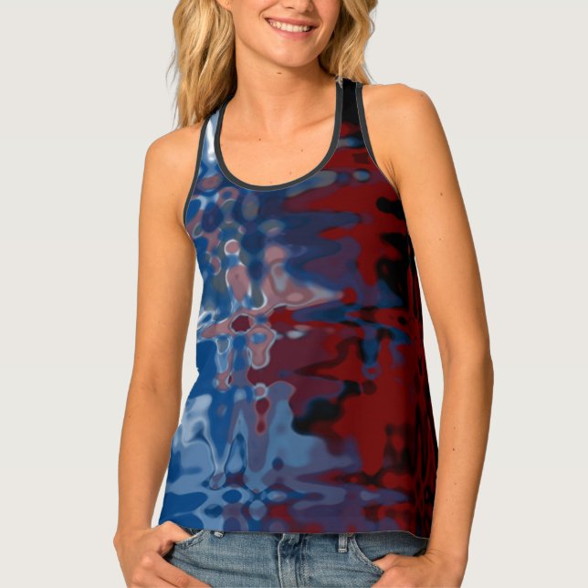 Abstract Tank Top Shirt Abstract Love Shirts (Front)