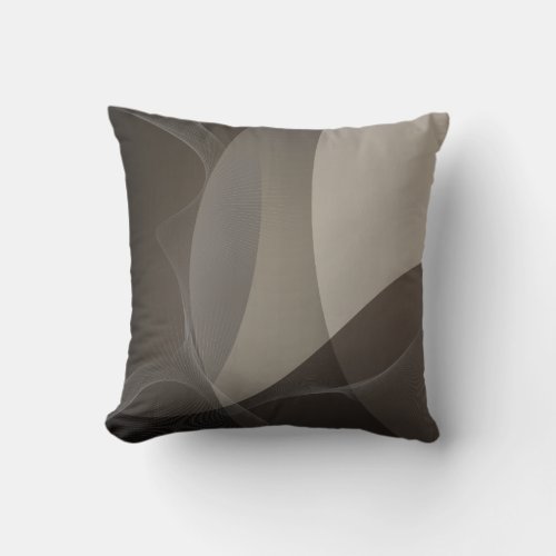 Abstract Taupe Pattern Throw Pillow