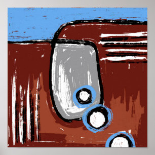 Abstract Tea Time Digital Poster