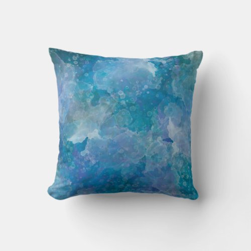 Abstract Teal _  16x16 Square Pillow