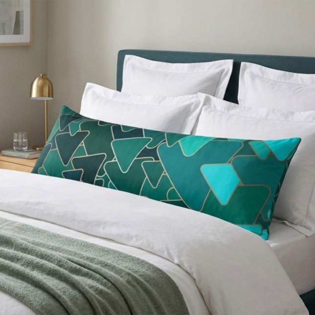 Abstract Teal Triangle Body Pillow (Creator Uploaded)