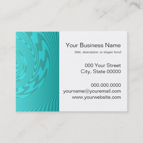 Abstract Teal Turquoise Pattern Business Card