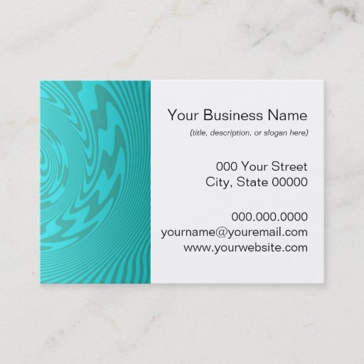Customizable Abstract Teal Turquoise Pattern Business Card