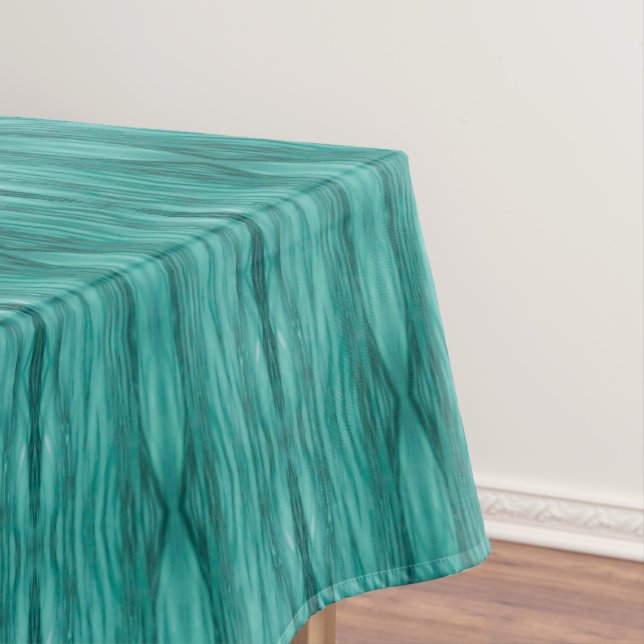 Abstract teal water ripples pattern tablecloth (In Situ)