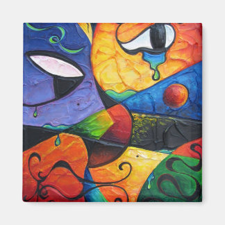 Abstract Tears Runneth Over Magnet