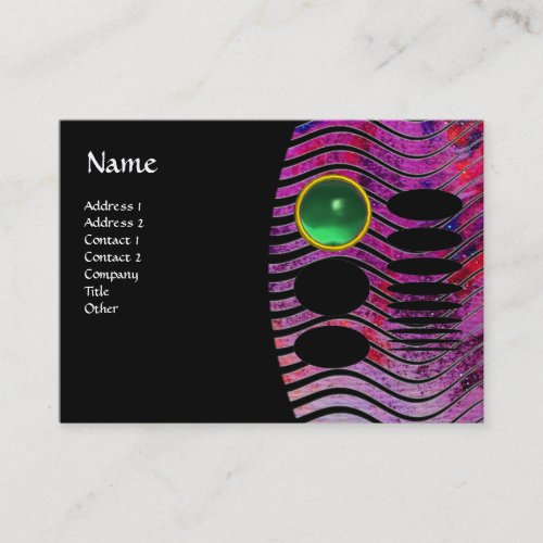 ABSTRACT TECHNO MONOGRAM jade green Business Card