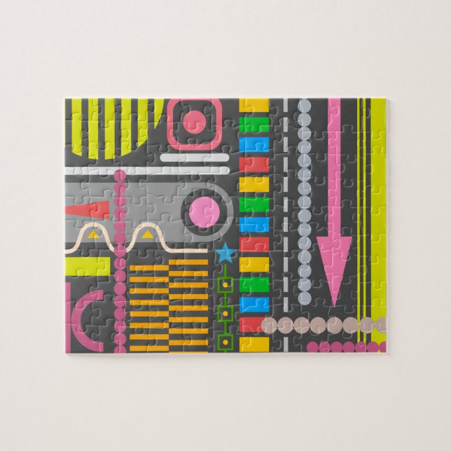 Abstract Technology Control Panel Pattern Jigsaw Puzzle (Horizontal)