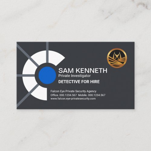 Abstract Telescopic Eye Private Investigator Business Card