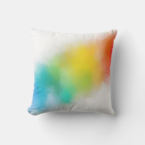 Abstract Template Modern Rainbow Colors Pink Red Throw Pillow