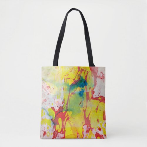 Abstract Template Yellow Red Blue Green Purple Tote Bag
