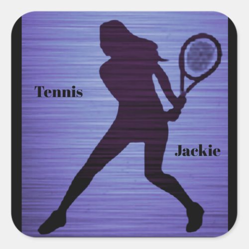 Abstract Tennis Stickers w Name
