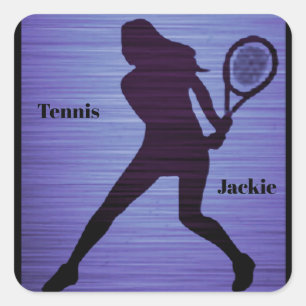 Abstract Tennis Stickers w/ Name