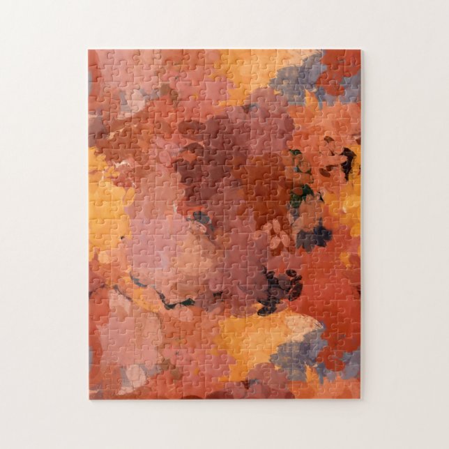 Abstract Terracotta Autumn Colors Jigsaw Puzzle (Vertical)