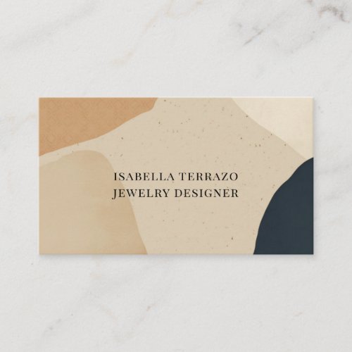 Abstract Terracotta Black Shapes Jewelry Designer  Business Card