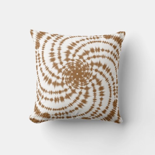 Abstract Terracotta Boho Tie Dye Throw Pillow