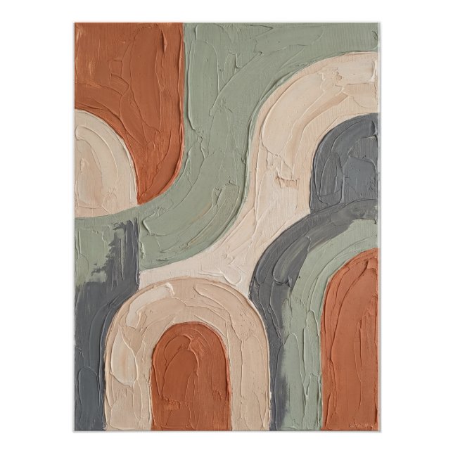 Abstract Terracotta Boho Wall Art (Front)